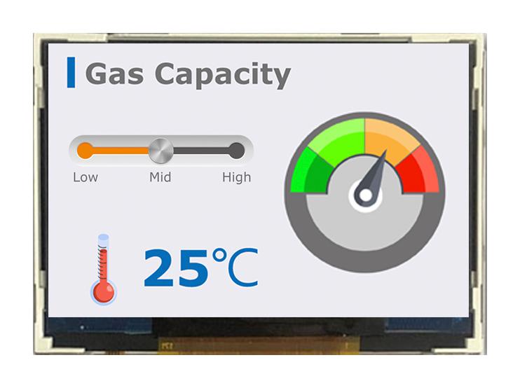 Midas Displays Mdt0240Cih-Rgb Lcd Tft Display, 2.4, 800X480P, Rgb