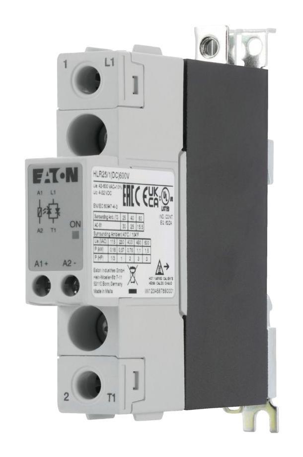 Eaton Moeller Hlr25/1(Dc)600V Solid State Relay, 25A, 32Vdc, Din Rail