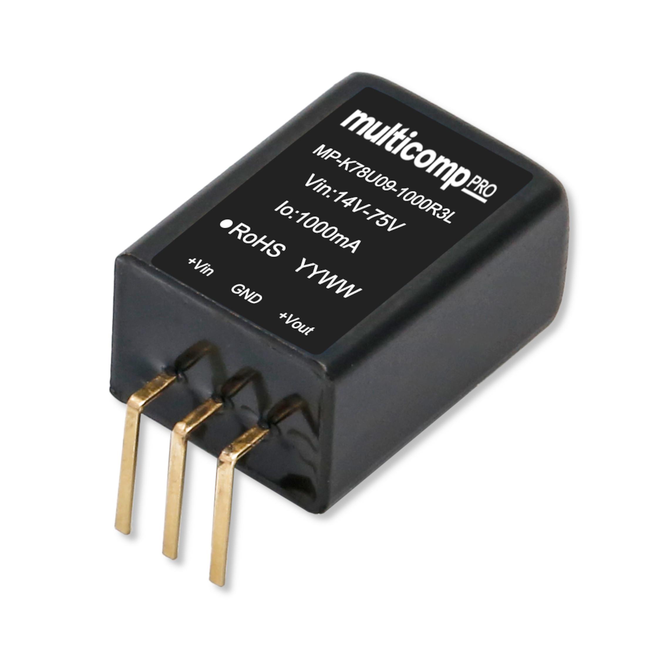 Multicomp Pro Mp-K78U09-1000R3L Dc-Dc Converter, 9V, 1A