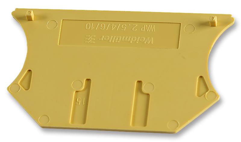 Weidmuller Wap 2.5/10 Yellow End Plate, Yellow