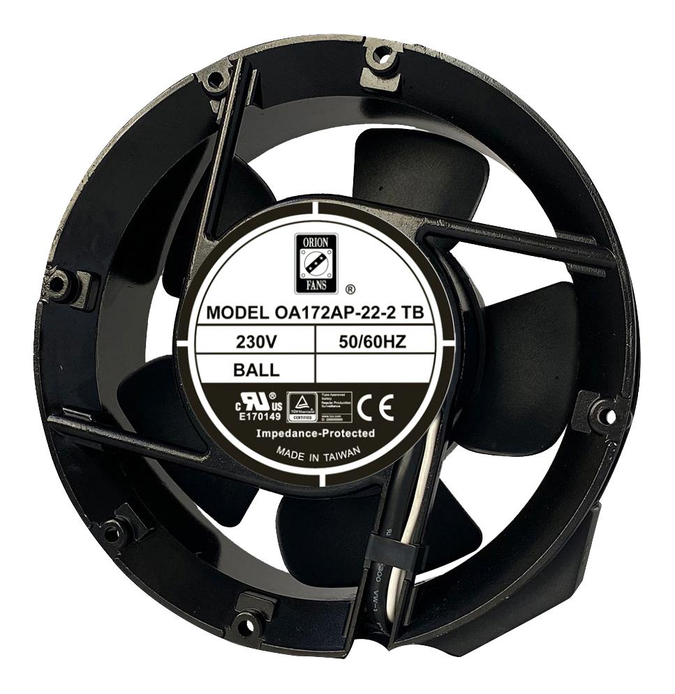 Orion Fans Oa172Ap-22-2Tb Ac Fan, Ball, 172mm, 2400Rpm, 230V