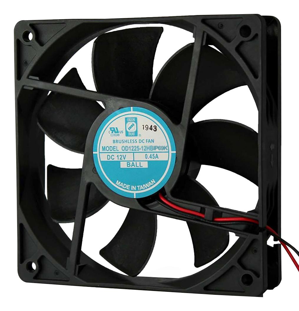 Orion Fans Od1225-24Hbip69K Dc Fan, Ball, 120mm, 3100Rpm, 24V