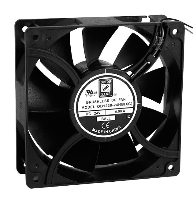 Orion Fans Od1238-24Hbxc Dc Fan, Ball, 120mm, 4300Rpm, 24V