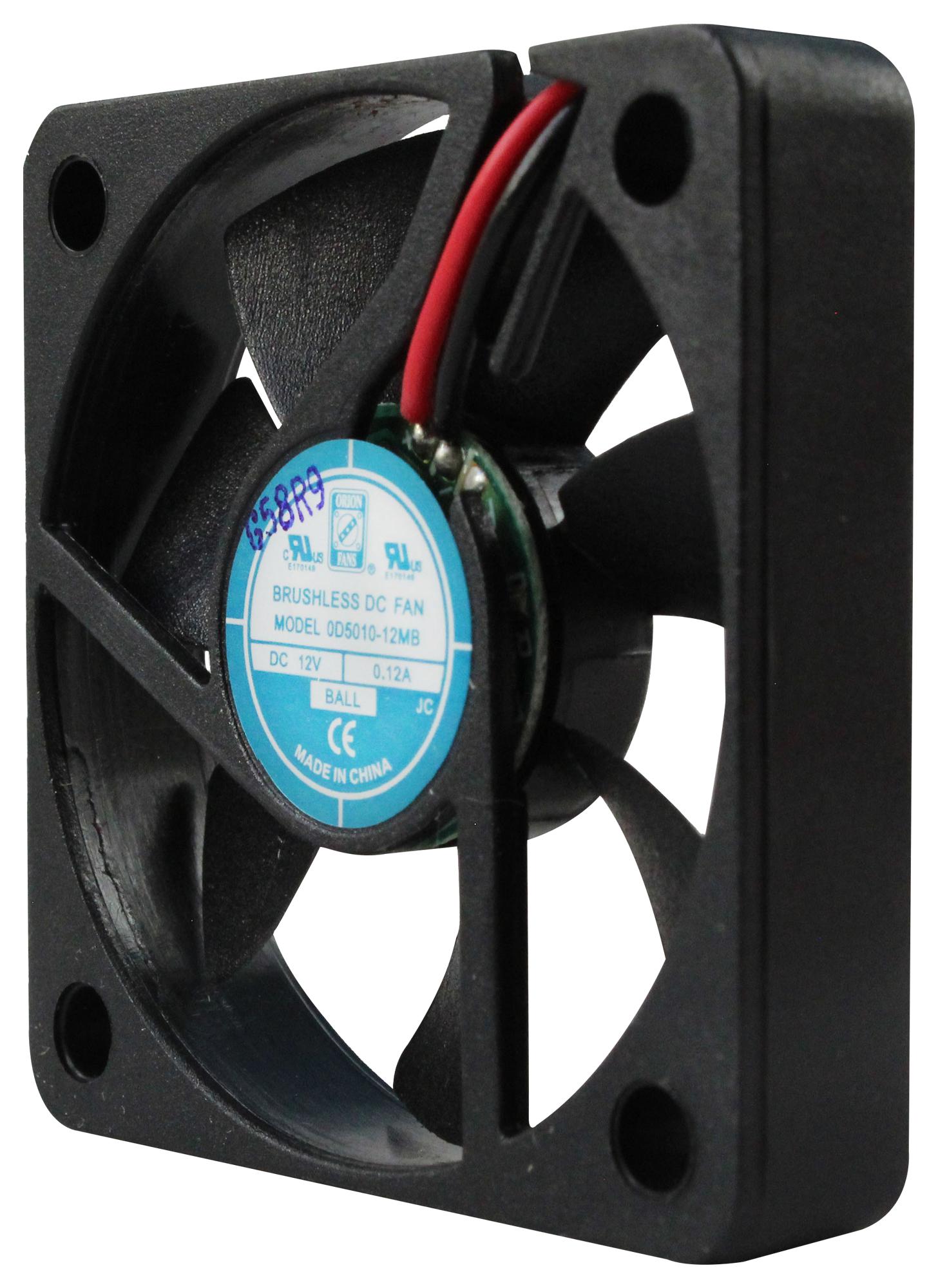 Orion Fans Od5010-24Lb Dc Fan, Ball, 50mm, 4425Rpm, 24V/0.06A