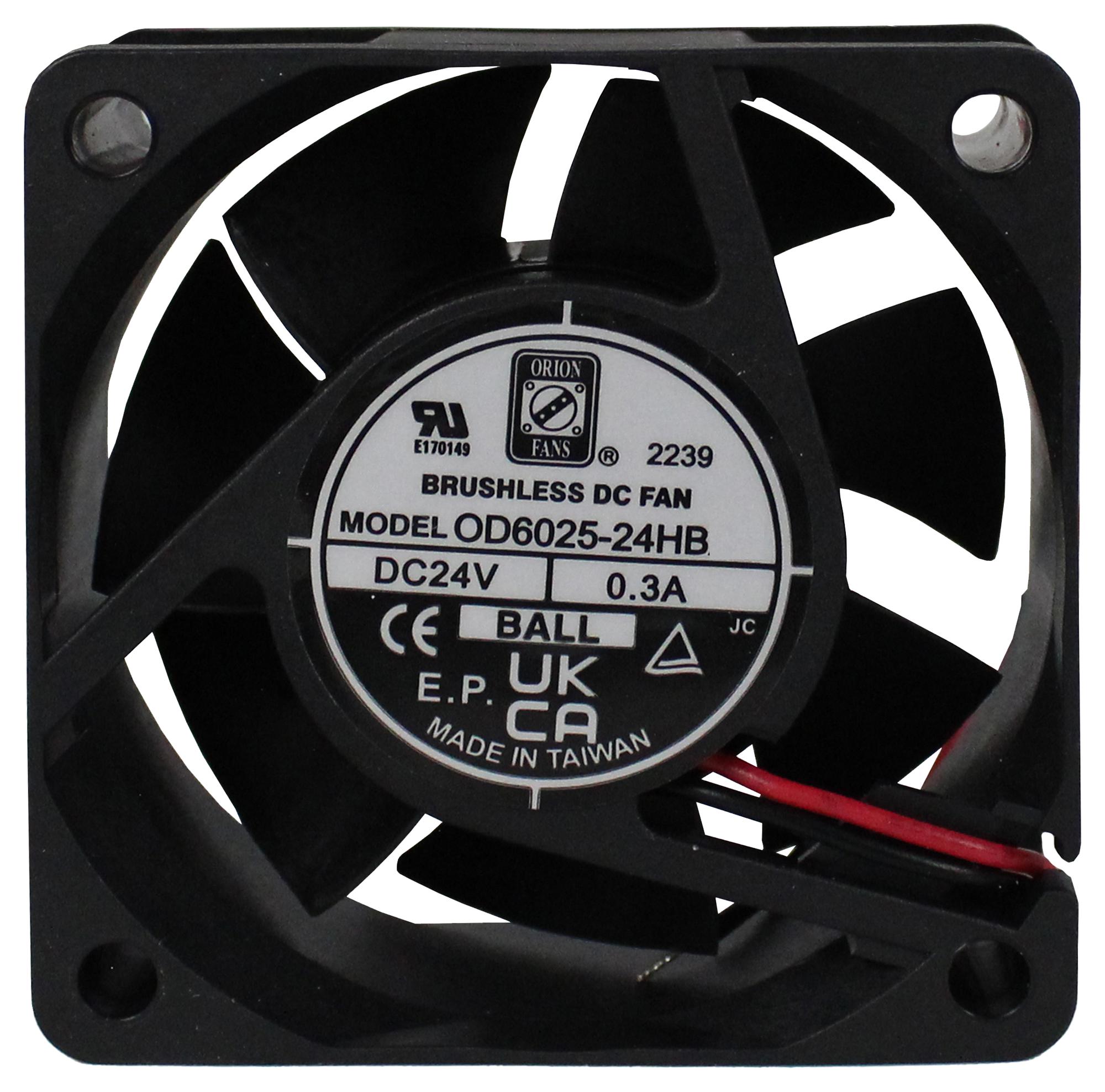 Orion Fans Od6025-12Hbip69K Dc Fan, Ball, 60mm, 4000Rpm, 12V