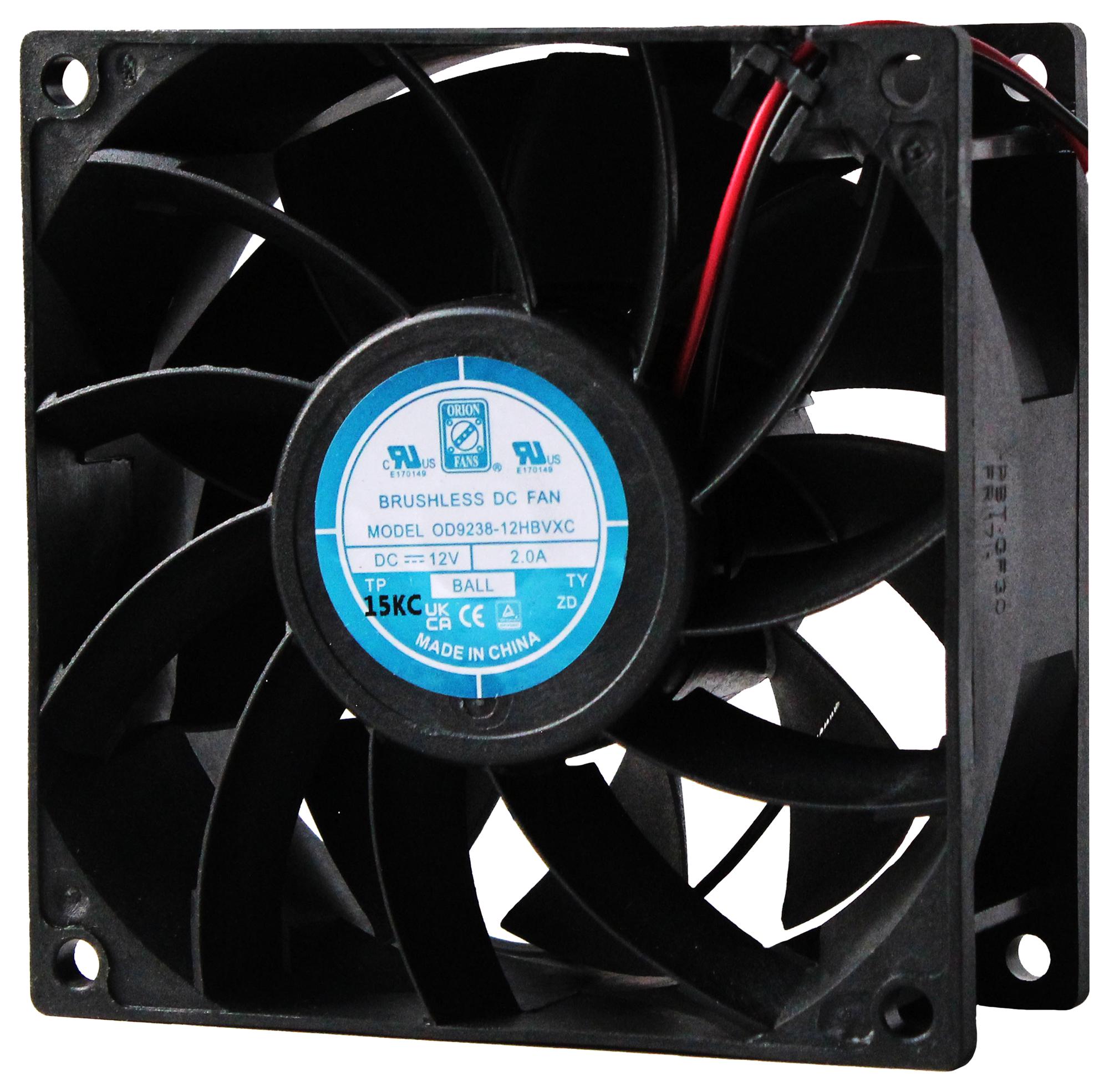 Orion Fans Od9238-48Hbvxe Dc Fan, Ball, 92mm, 7000Rpm, 48V