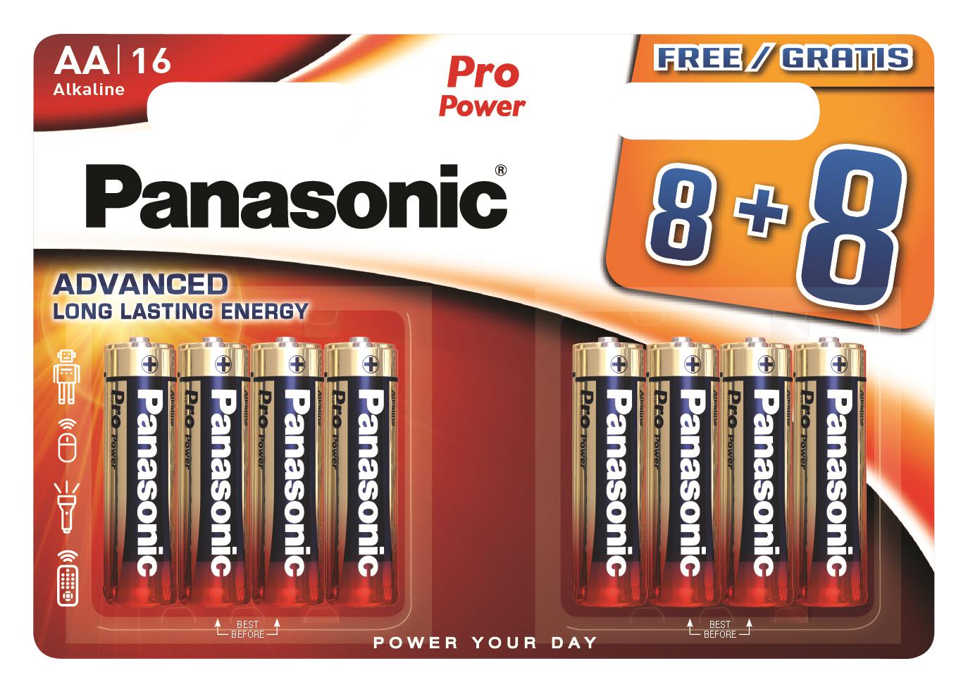 Panasonic Lr6Ppg/16Bw. Battery, Alkaline, 1.5V