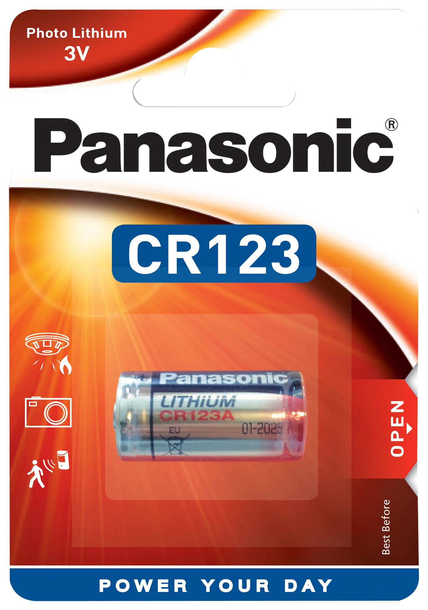 Panasonic Cr-123Al/1Bp.. Battery, Lithium Manganese Dioxide, 3V