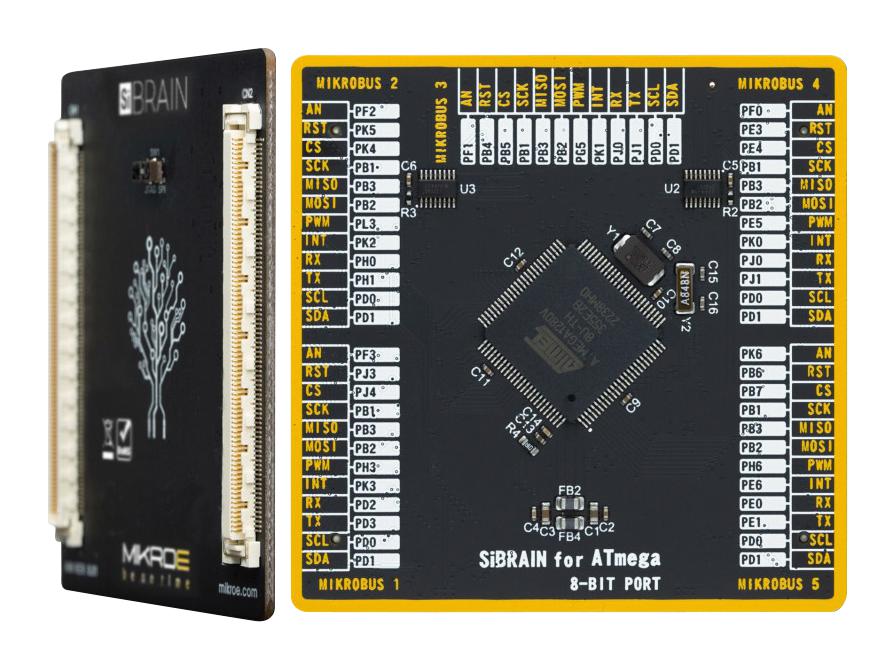 MikroElektronika Mikroe-5847 Sibrain Add-On Board, 8Bit, Atmega Avr