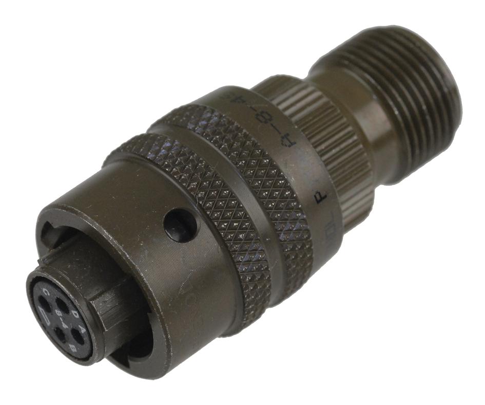 Amphenol Industrial Pt06A-8-4S Mil Spec Cir Connector, Plug, 8-4, Solder