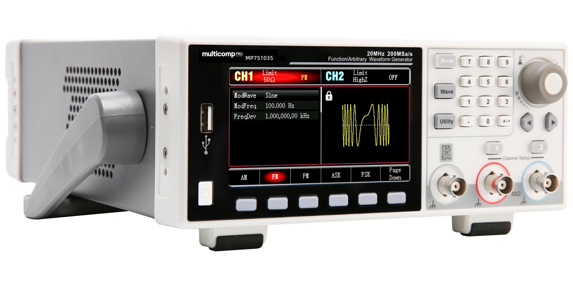 Multicomp Pro Mp751035 Waveform Generator, 2Ch, 20Mhz