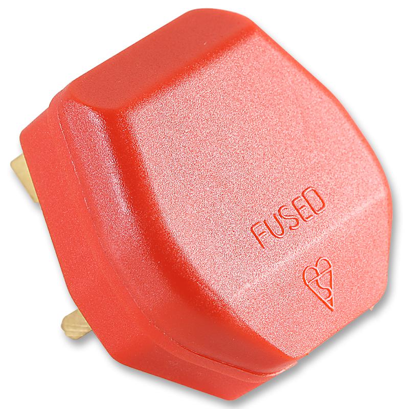 Multicomp Pro 13A Plug Red Plugtop, 13A, Red