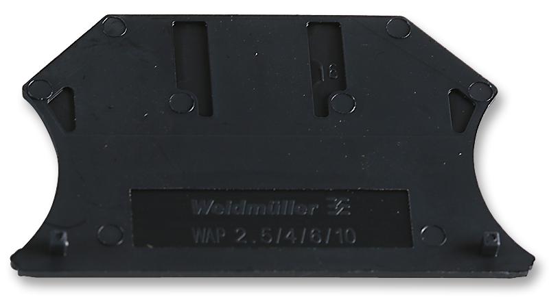 Weidmuller Wap 2.5/10 Black End Plate, Black