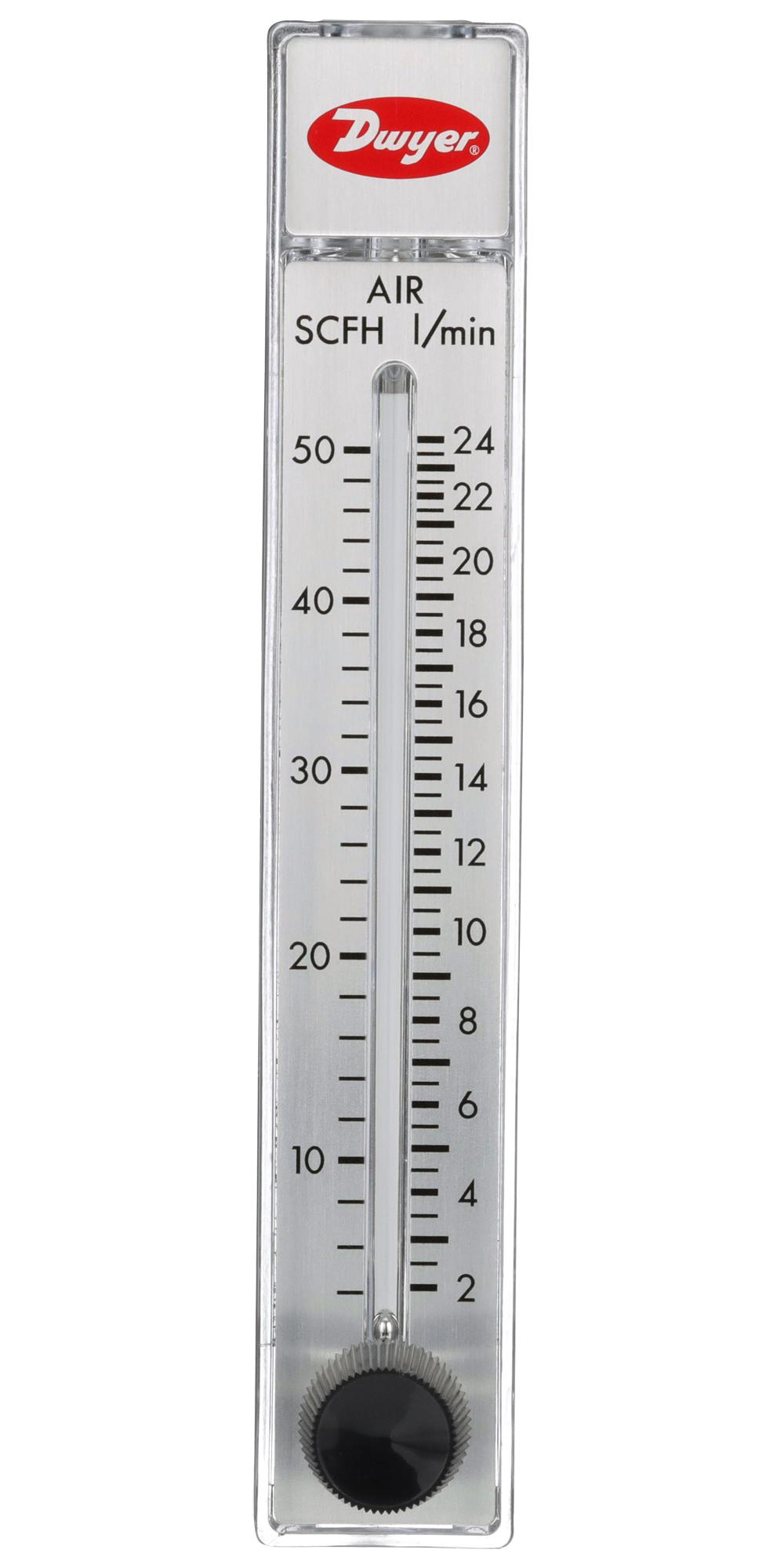 Dwyer Rmb-52D-Ssv Air Flowmeter, 100Psi, 23Lpm, 1/4 Fnpt