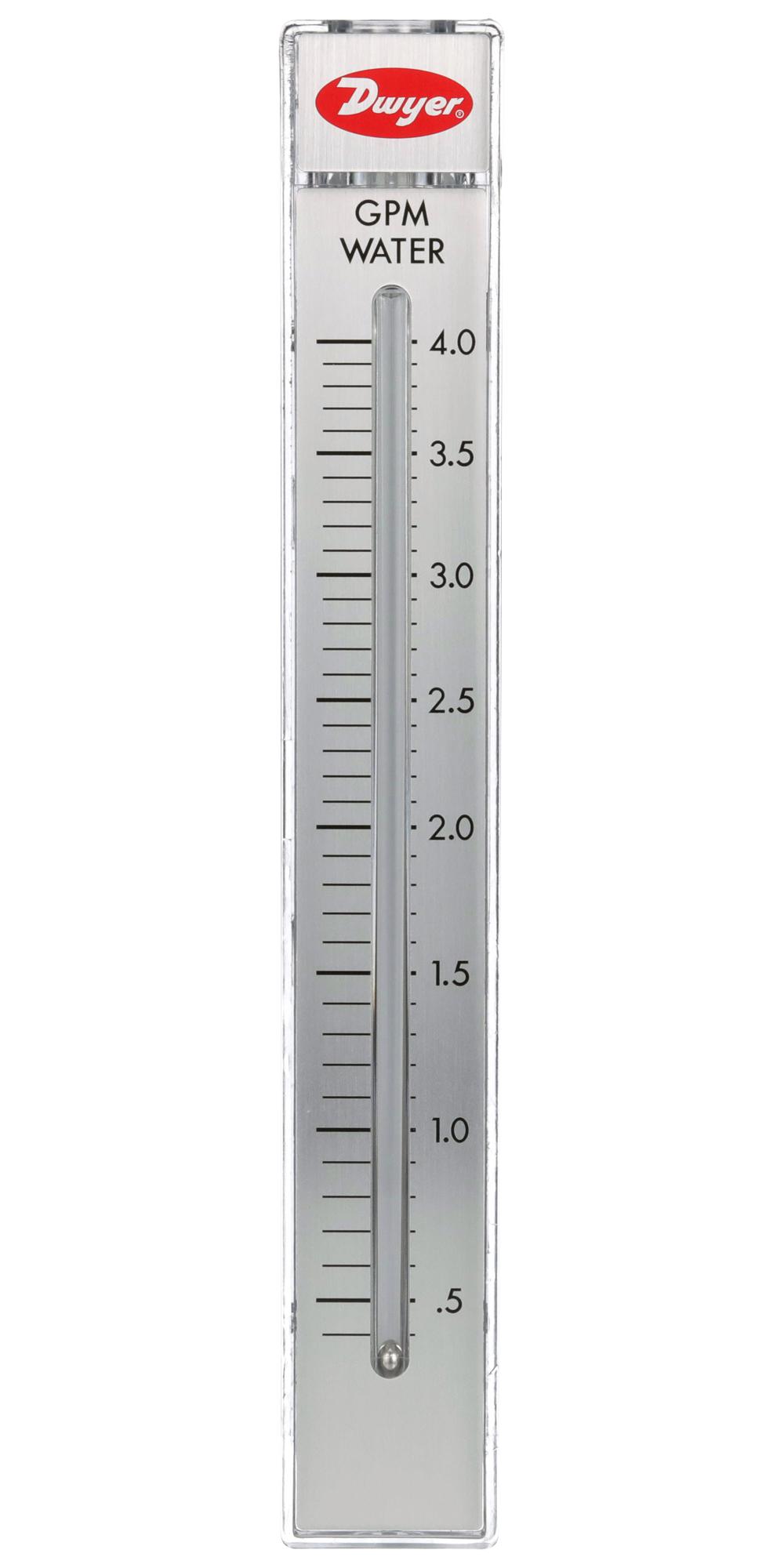 Dwyer Rmc-143 Liquid Flowmeter, 100Psi, 4Gpm, 1/2