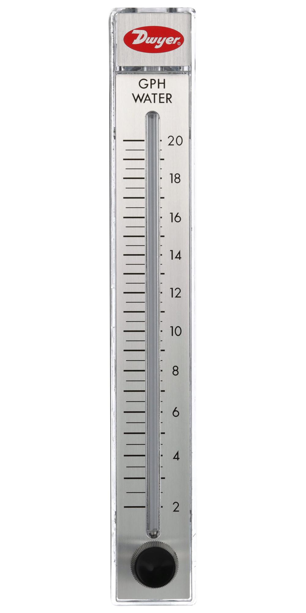 Dwyer Rmc-134-Ssv Liquid Flowmeter, 100Psi, 20Gph, 1/2