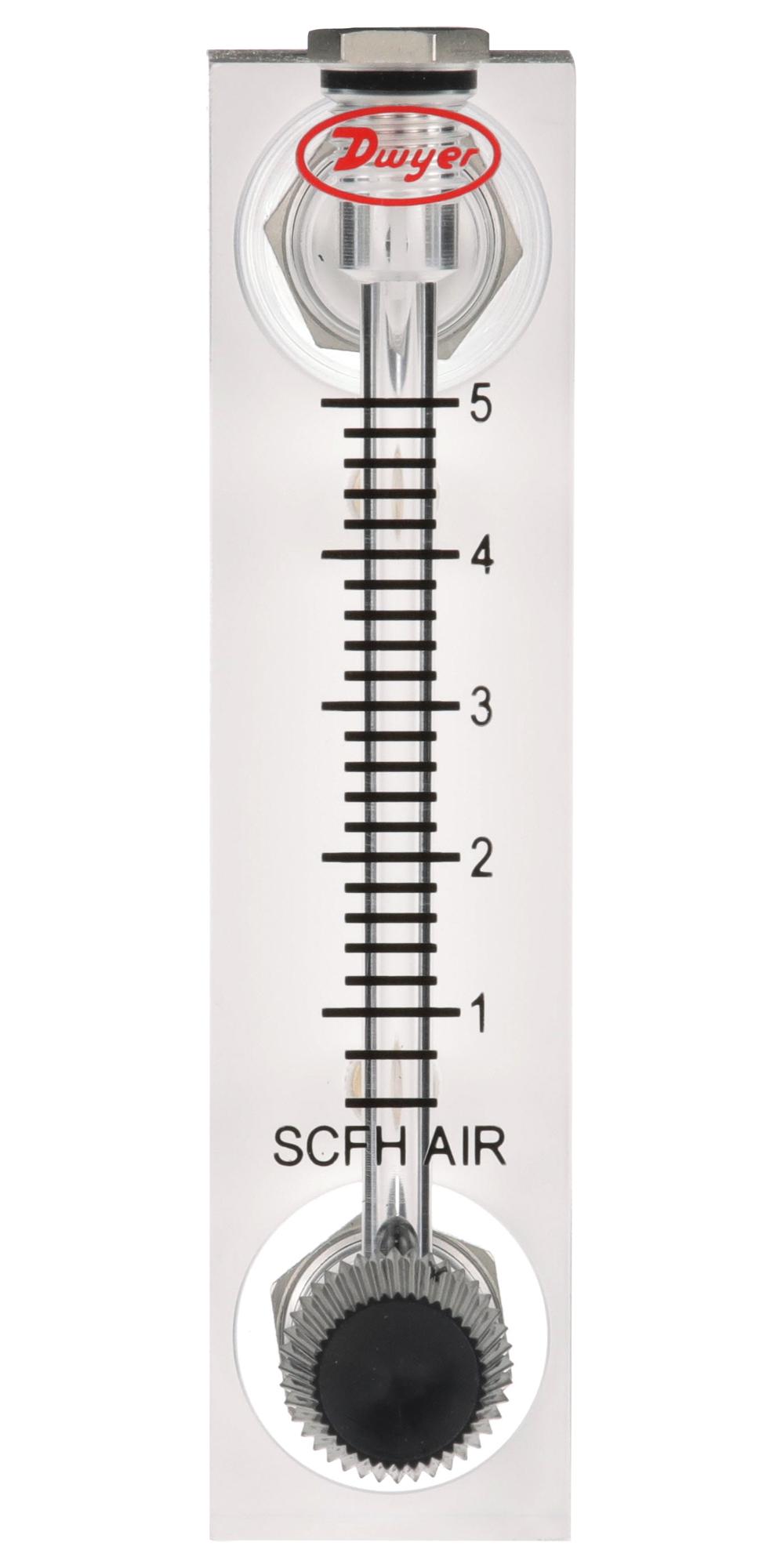 Dwyer Vfa-3-Ssv Air Flowmeter, 6.9Bar, 5Scfh, 1/8fnpt