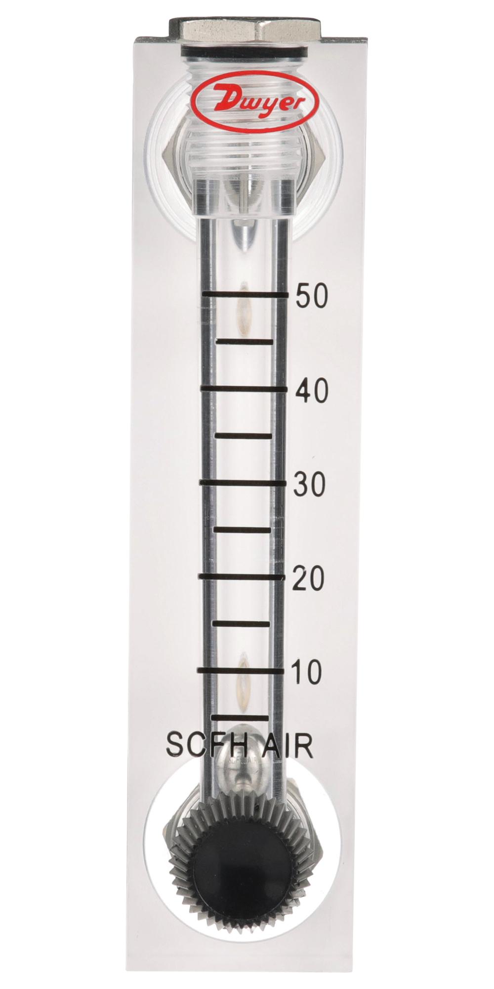 Dwyer Vfa-7-Bv Air Flowmeter, 6.9Bar, 50Scfh, 1/8fnpt