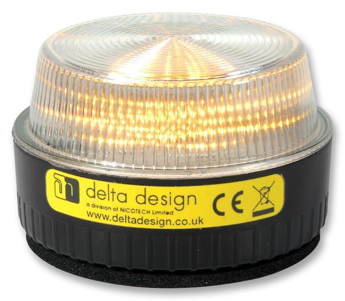 Delta Design 44500201 Beacon, Led, Lp, 100Vac, 24Vdc, Amber