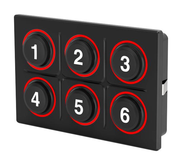 EAO K09-00.000007 Rugged Keypad, 6 Key, 12V, 107 X 69 Mm