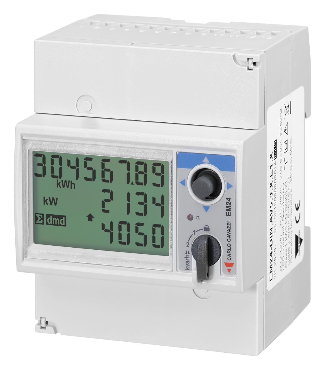 Carlo Gavazzi Em24Dinav53Xe1X Energy Analyzer, 3Ph, Ip20/ip50