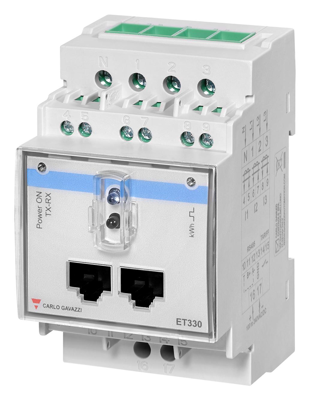 Carlo Gavazzi Et330Dinav53Hs1X Energy Transducer, 3Ph, Ip20, Din Rail