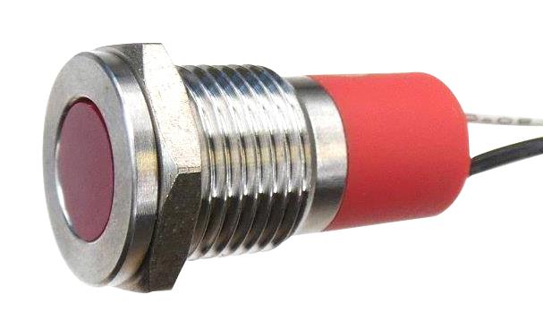 Cml Innovative Technologies Pl12Sl012 Panel Indicator, Red, 12mm, 12V