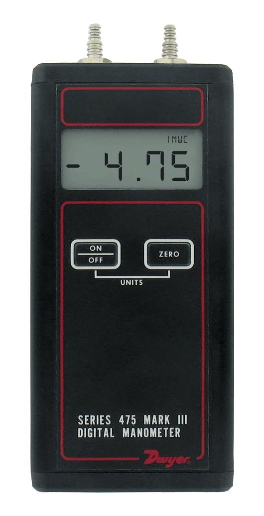 Dwyer 475-2-Fm Digital Manometer, 40 Inwc, 0.5%