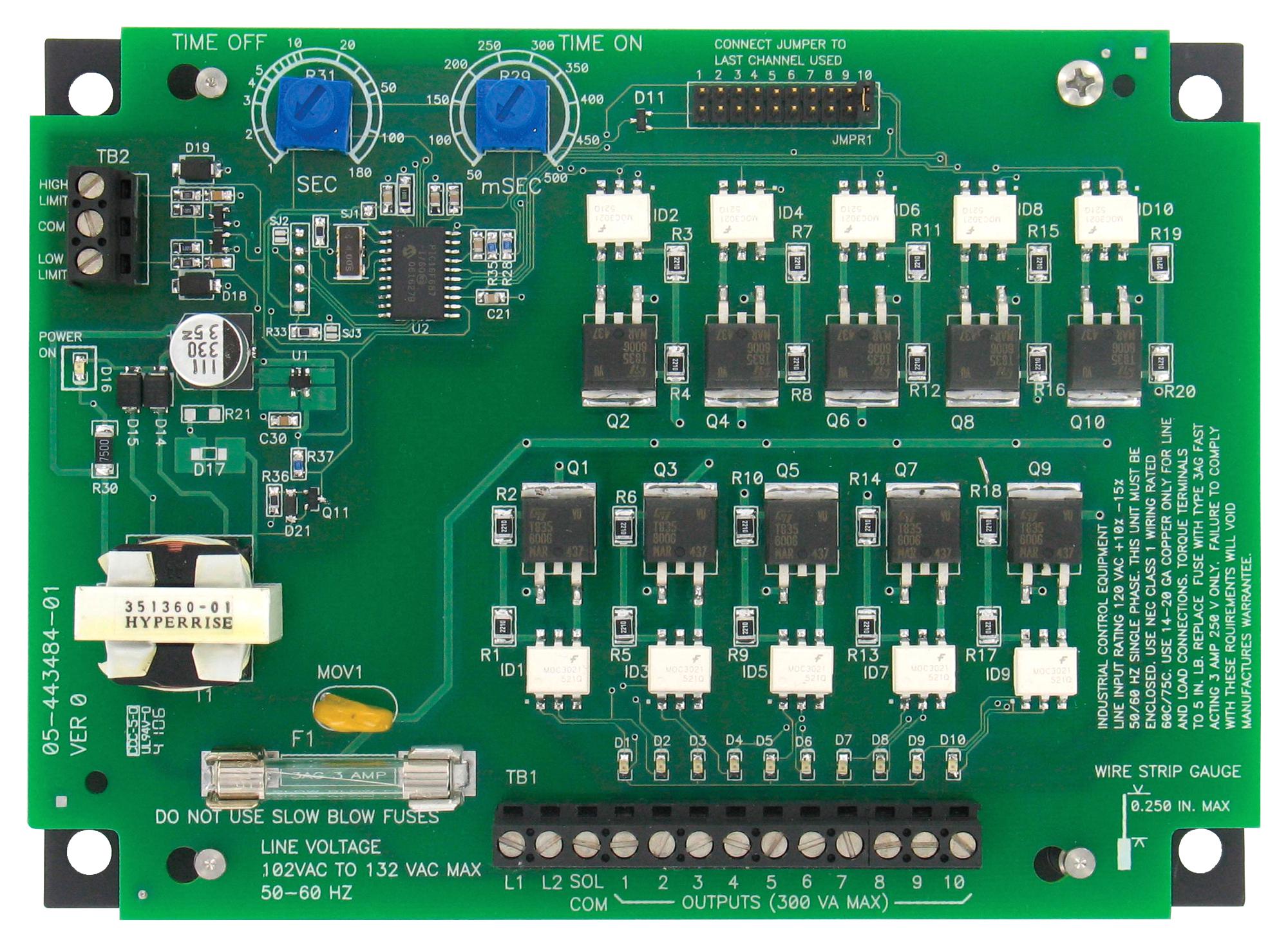 Dwyer Dct510A-L Low Cost Timer Controller, 10 Ch, 2.5W