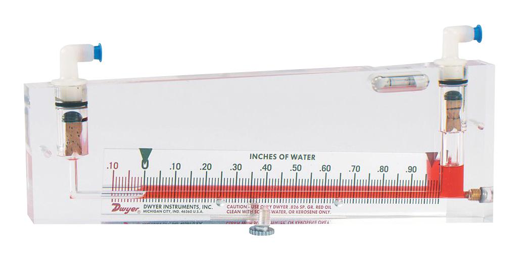 Dwyer 209-Af Inclined Air Filter Gage, Range .20-0-3