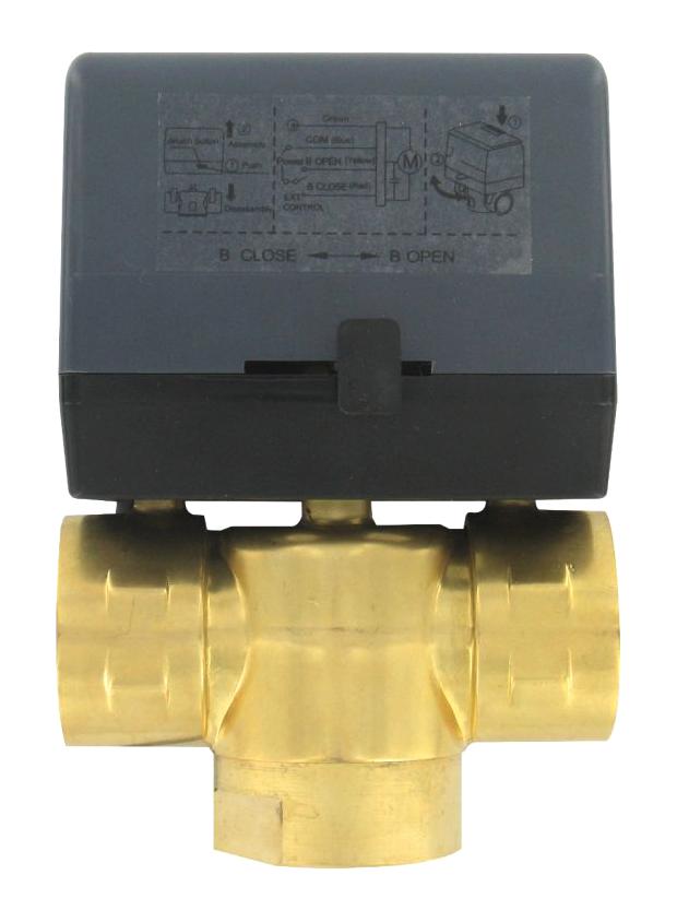 Dwyer 3Zv20314 3-Way Zone Valve, 34 Npt, 24 Vac