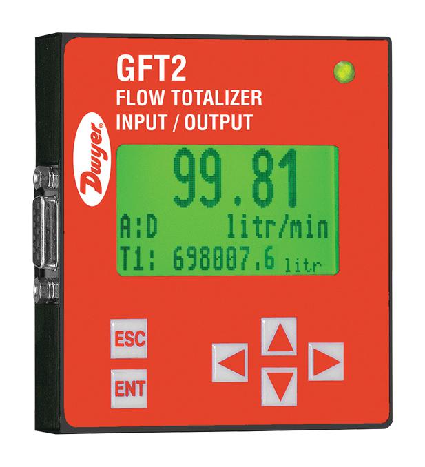 Dwyer Gft2-05-Rs232 Flow Totalizer,0-5 Vdc Input,rs-232 Ser