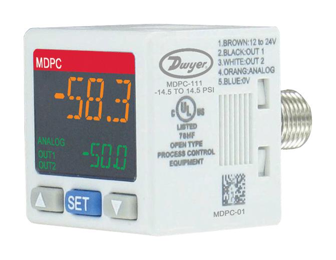 Dwyer Mdpc-242 Pressure Controller,range -14.5 Psi To