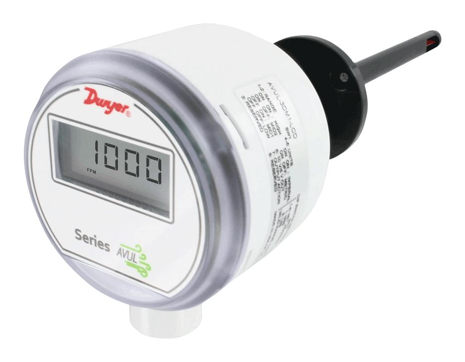 Dwyer Avul-5Db1-Lcd Air Velocity Transmitter, 5%, 24V