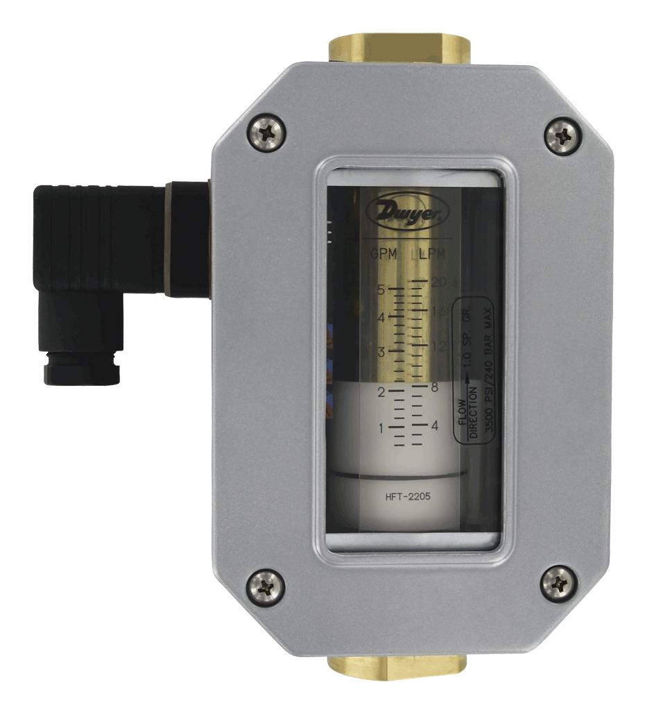 Dwyer Hft-1123 In-Line Flow Transmitter,range 4-23 Scf