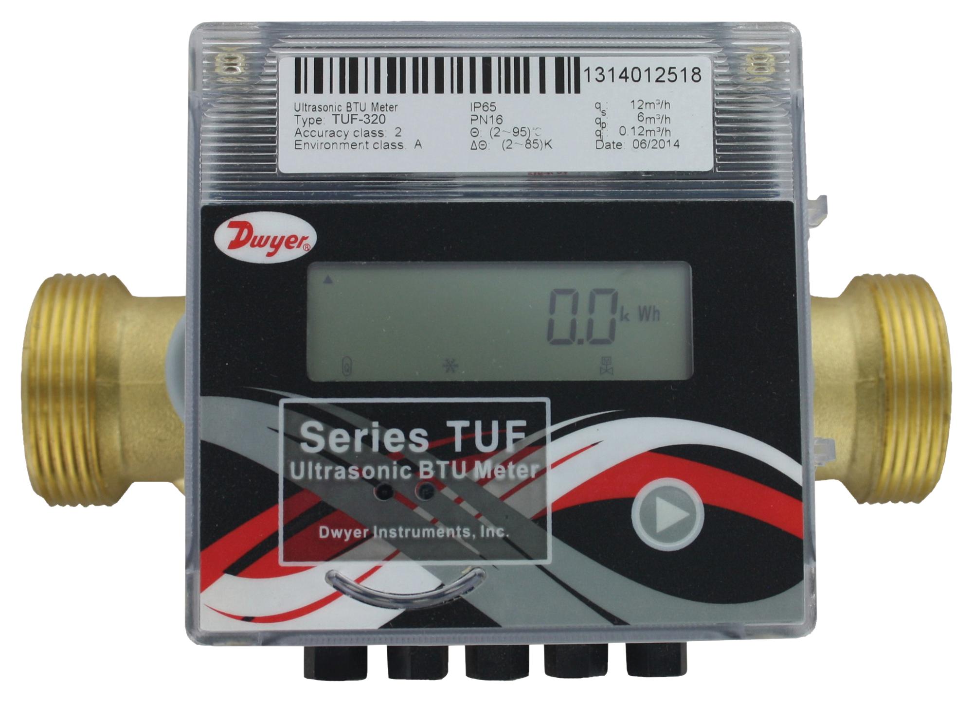 Dwyer Tuf-320-Bn Ultrasonic Energy Meter, 232Psi, 53Gpm