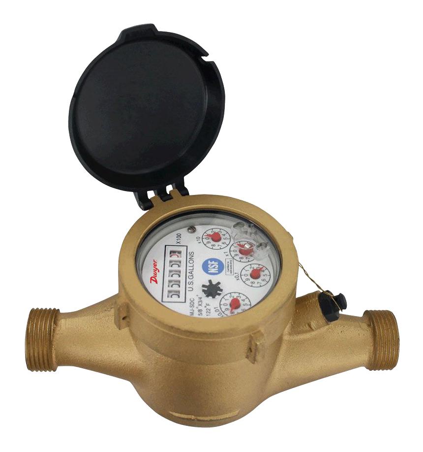 Dwyer Wnt-A-C-02-1 Multi Jet Water Meter, 150Psi, 20Gpm