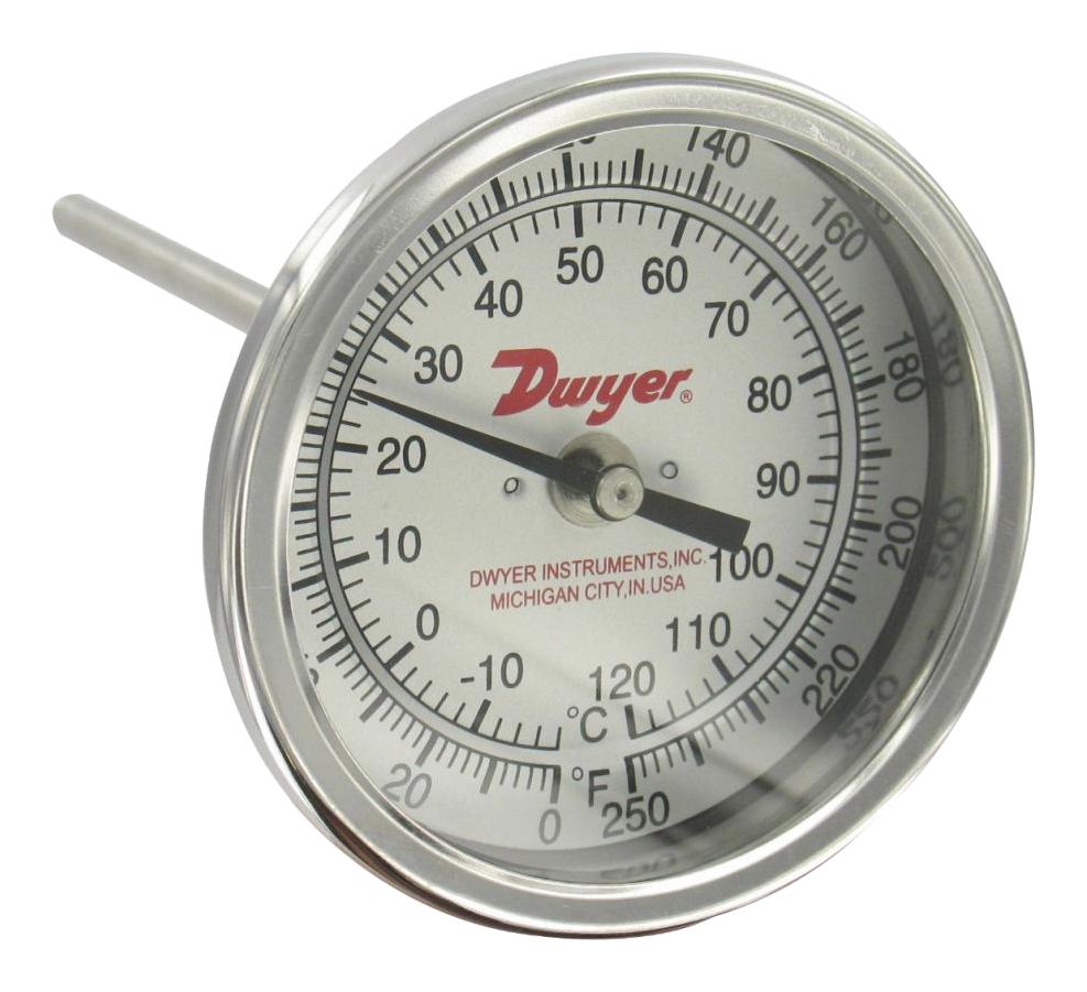 Dwyer Bta5407D Bimetal Thermometer, 50 To 550 Deg F