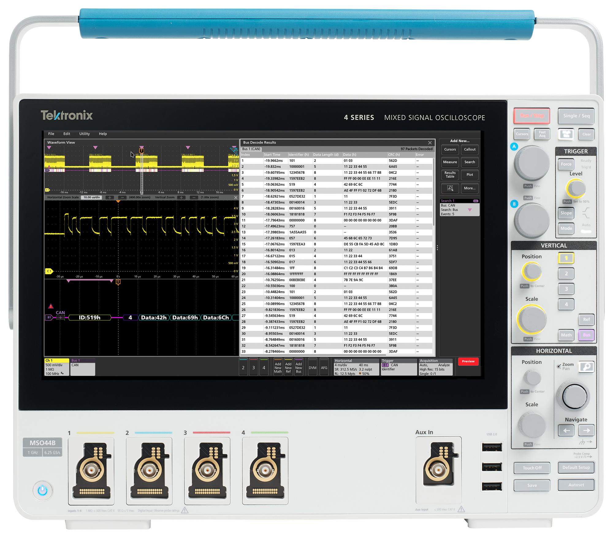 Tektronix Mso44B 4-Bw-500 Mso, 4+32 Channel, 500Mhz, 6.25Gsps