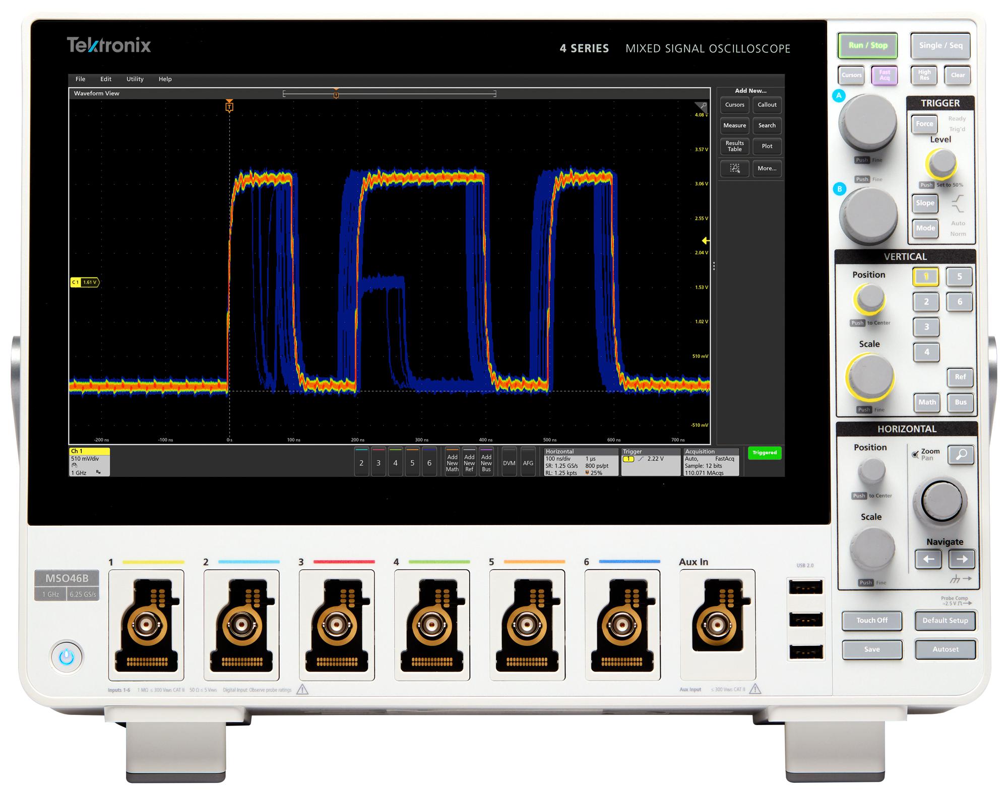 Tektronix Mso46B 4-Bw-1500 Mso, 6+48 Channel, 1.5Ghz, 6.25Gsps