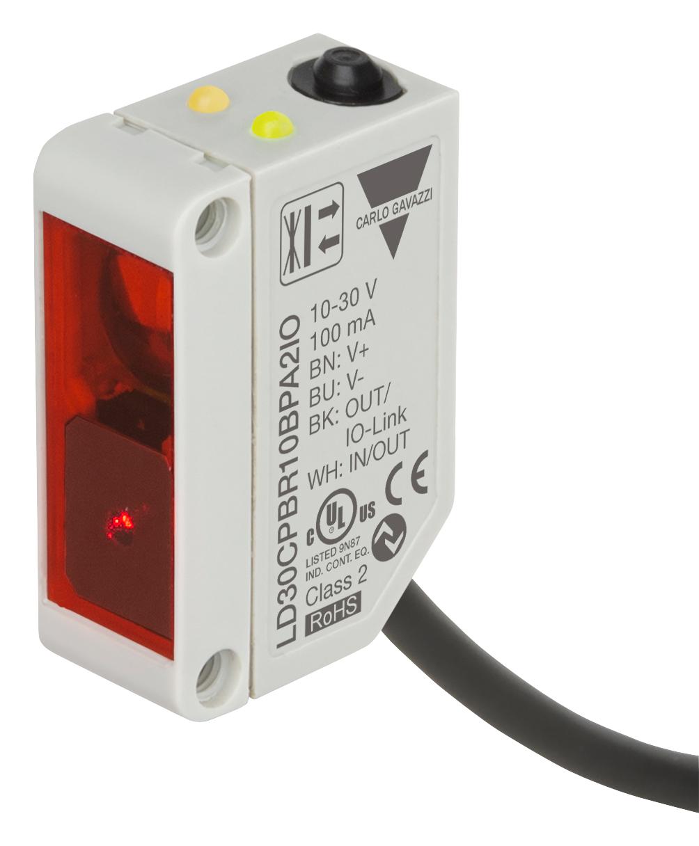 Carlo Gavazzi Ld30Cpbr10Bpa2Io Photoelectric Laser Sensor, 100mm, 30Vdc