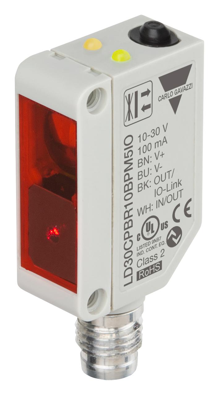 Carlo Gavazzi Ld30Cpbr10Bpm5Io Photoelectric Laser Sensor, 100mm, 30Vdc