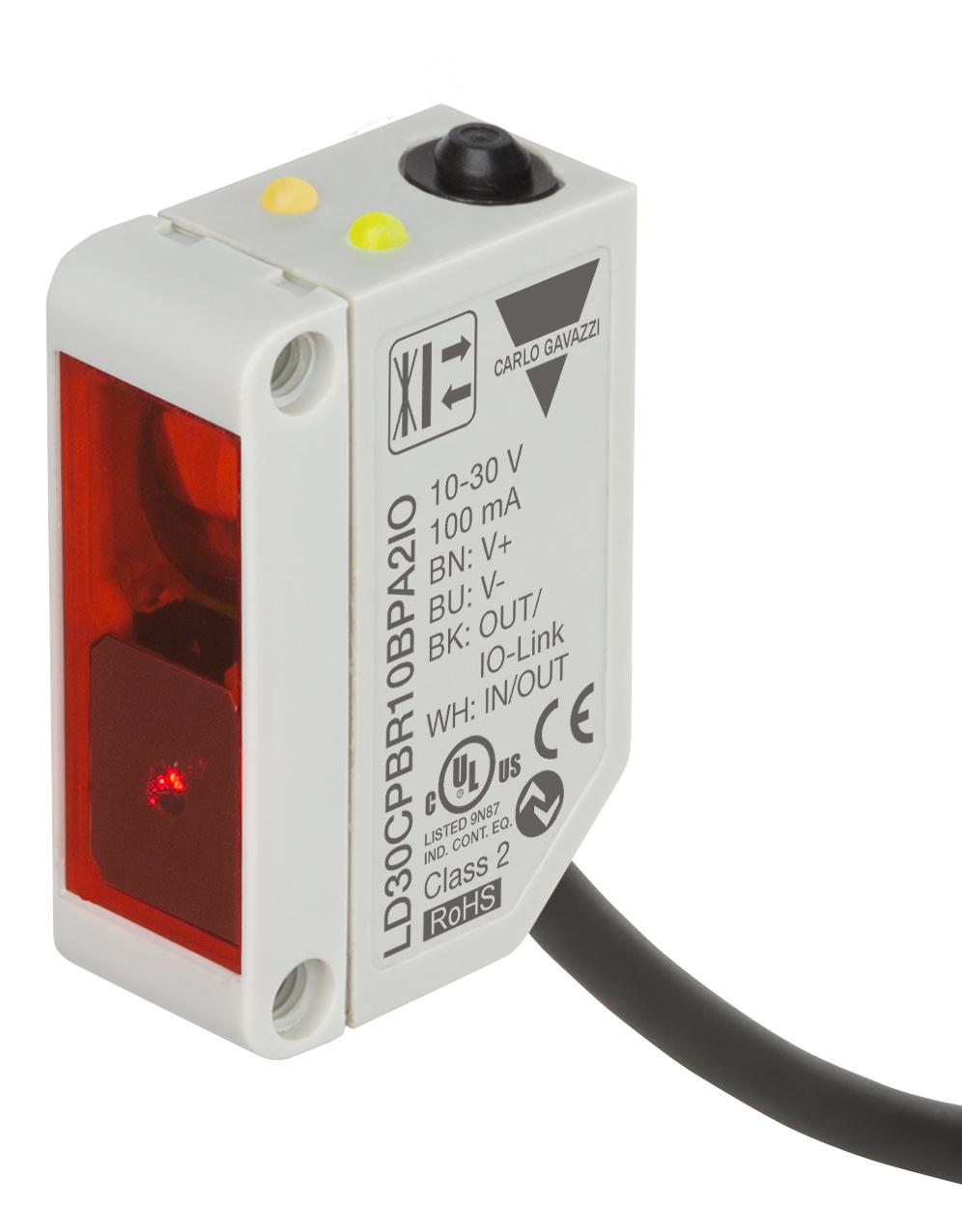 Carlo Gavazzi Ld30Cpbr30Bpa2Io Photoelectric Laser Sensor, 300mm, 30Vdc