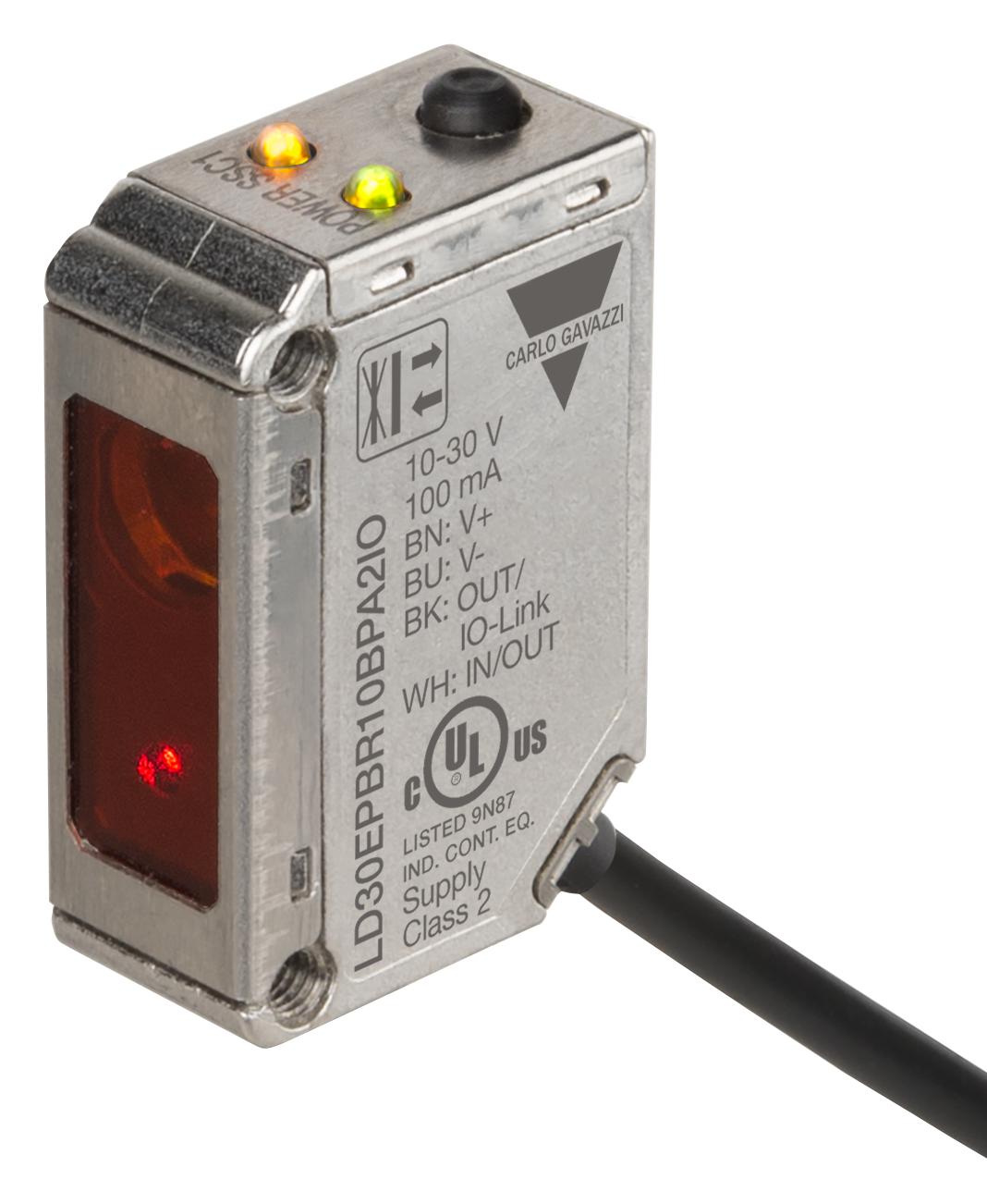 Carlo Gavazzi Ld30Cpbr60Bpa2Io Photoelectric Laser Sensor, 600mm, 30Vdc