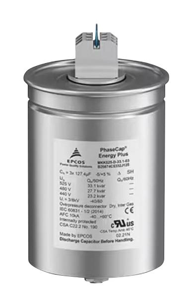 EPCOS B25675C4282J140 Capacitor, Film, Pp, 154Uf, 440Vac, Can