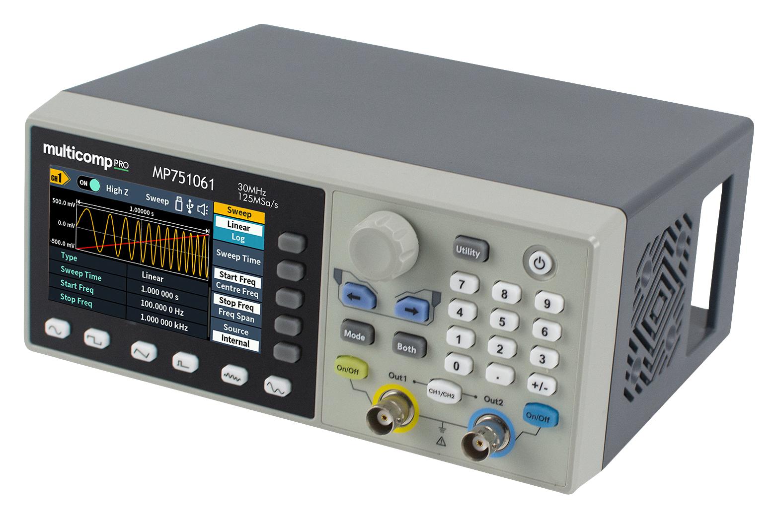 MP751061 Multicomp Pro, Function / Arbitrary Generator, 2 Channel, 30 ...