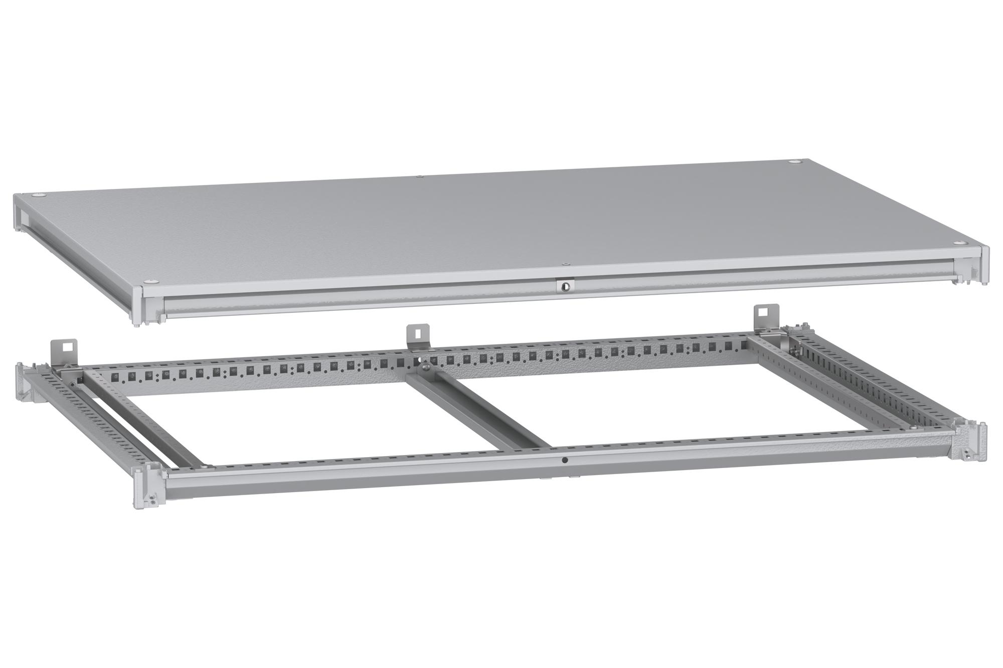 Schneider Electric Nsysfnc128 Bottom/top Frame, Enclosure, Steel, Grey