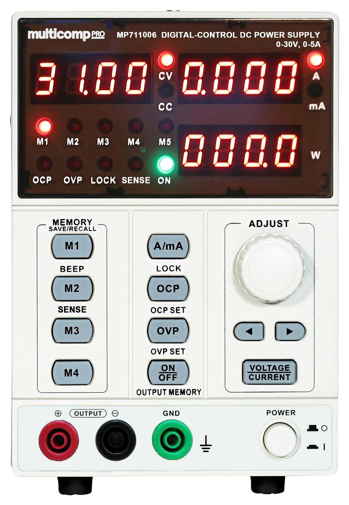 Multicomp Pro Mp711006 Bench Power Supply, Prog, 1O/p, 30V, 5A