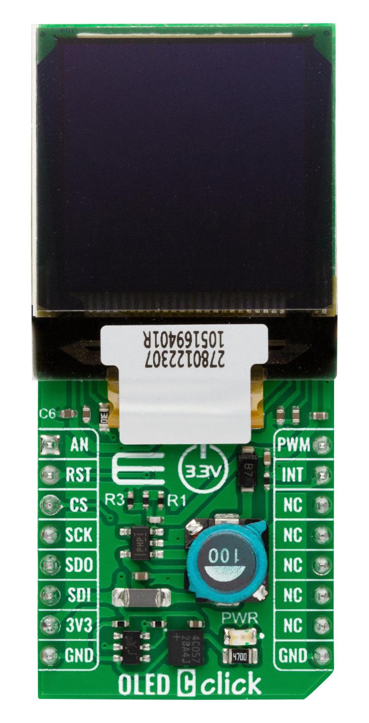 MikroElektronika Mikroe-5545 Oled C Click Add-On Board, 3.3V