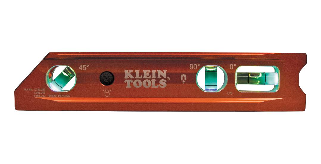 Klein Tools 935Rblt Lighted Torpedo Billet Level, 229mm L